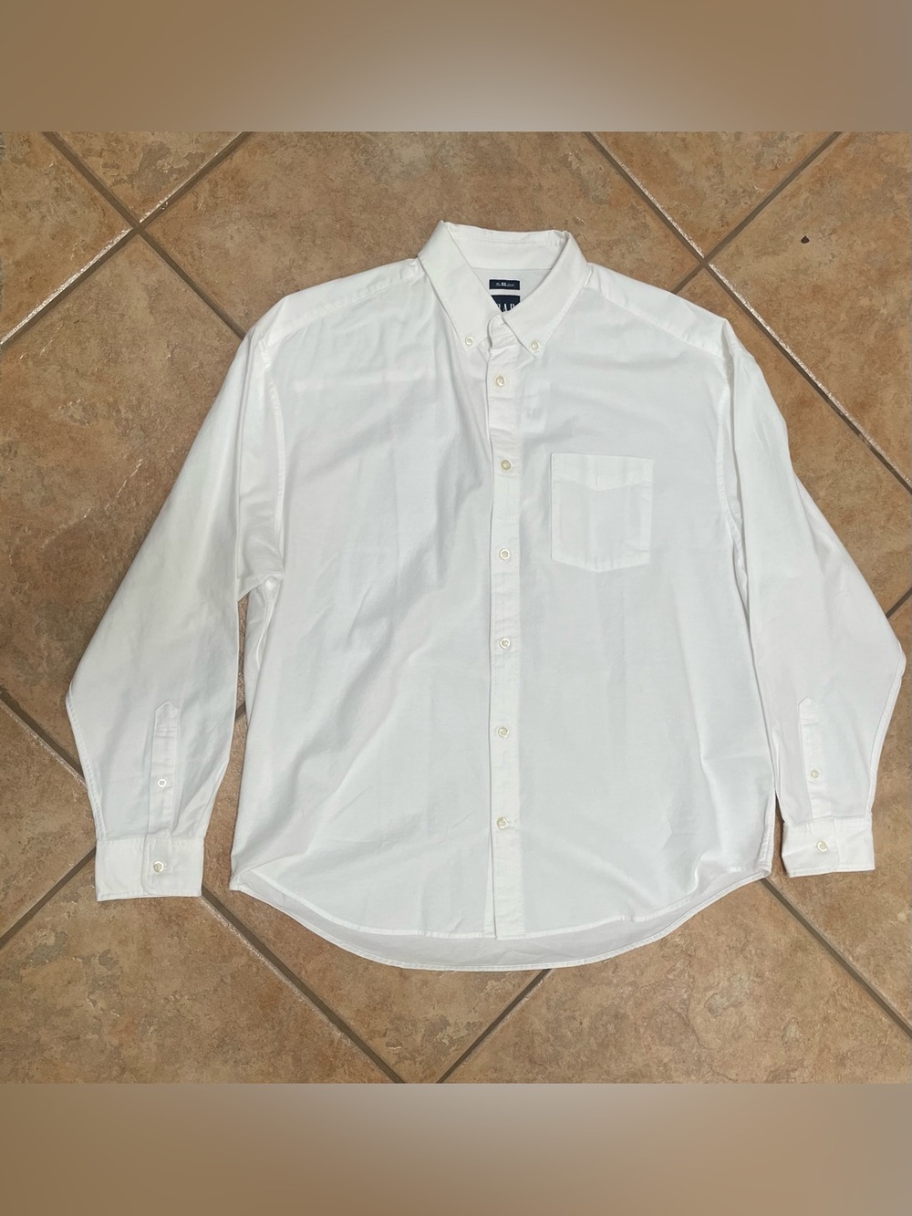 NWT GAP Men's White “the BIG shirt” Button-Down Oxford Shirt